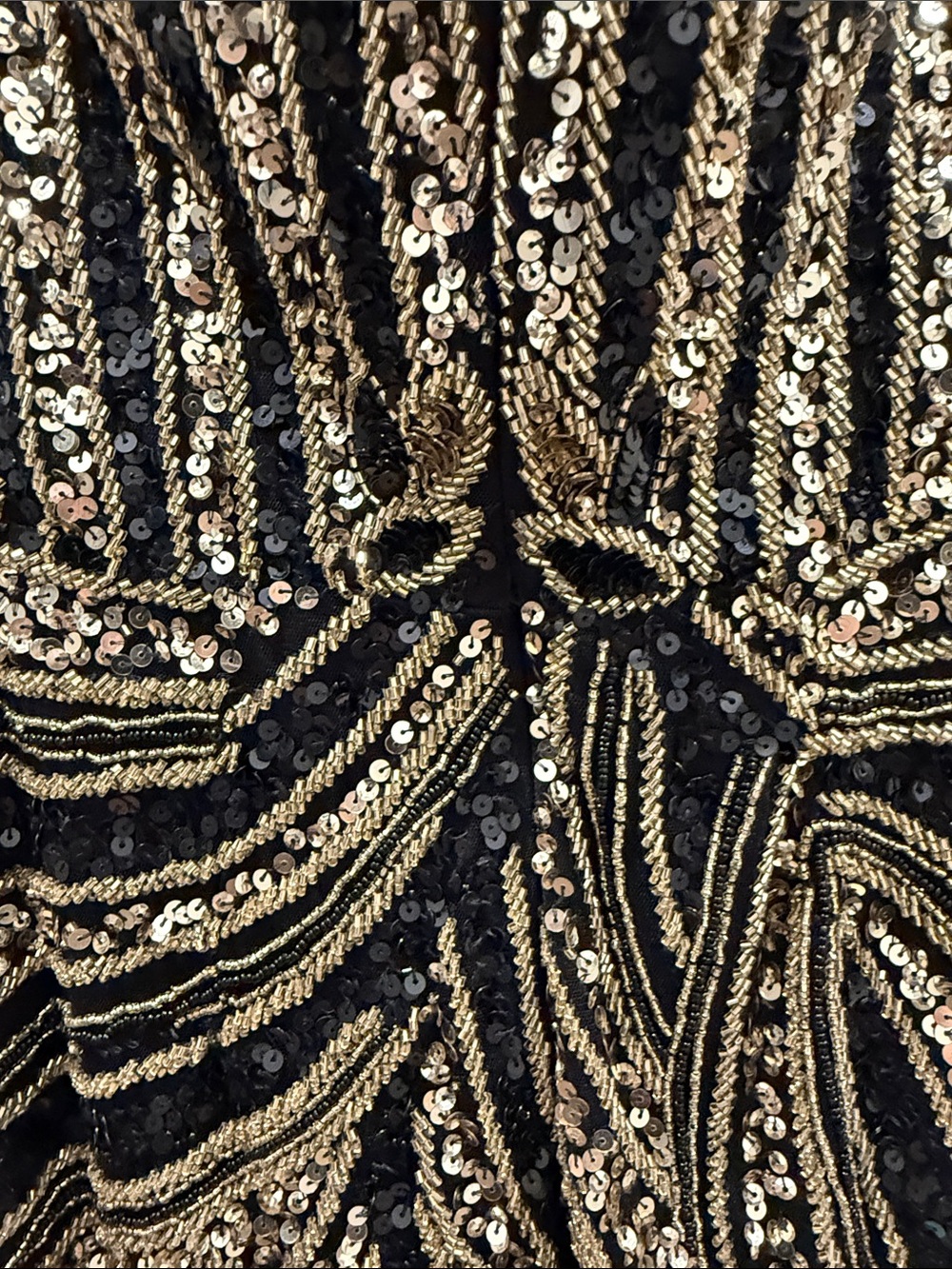 Ashleylauren Black and Gold Sequin Mini Dress - Picture 4 of 7